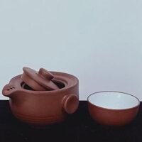Bộ pha trà độc ẩm gốm sứ màu nâu