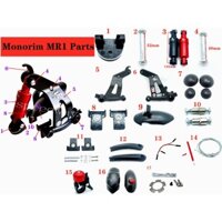 Bộ phận khung treo sau Monorim MR1 Thích hợp cho Xiaomi M365 1S Pro Pro2 Mi3 Xe tay ga điện Giảm xóc phía sau Phụ tùng thay thế