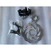 Bộ phanh đĩa đầy đủ lắp cho động cơ xe điện hoặc lắp vào xe đạp thể thao.xe chế scooter