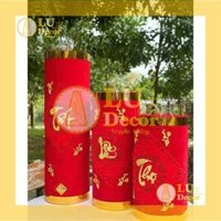 Bộ pháo 3 quả pháo giấy nhung trang trí tết, lễ hội l LU Decor