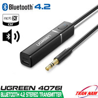 Bộ Phát Âm Thanh Bluetooth 4.2 Ugreen 40761 – Dùng Cho TIVI, PC, Laptop, Tivi Box… Cổng 3.5mm