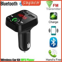 Bộ phát Bluetooth 5.0 FM Máy nghe nhạc MP3 trên ô tô sạc nhanh USB 2.1A kép điều chế Đài thanh tần số âm