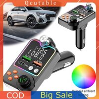 Bộ phát FM 5.0 tương thích Bluetooth không dây Máy nghe nhạc MP3 Bộ sạc USB nhanh