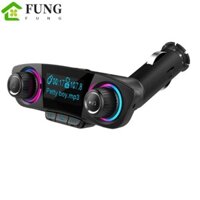 Bộ phát FM / AUX FUNG, Máy nghe nhạc MP3 sạc nhanh rảnh tay, Màn hình kỹ thuật số phát hiện điện áp bền ABS Bluetooth 5.0 Bộ chuyển đổi xe hơi Máy nghe nhạc