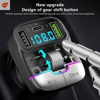 Bộ phát FM MOX rảnh tay Bộ điều chế vô tuyến AUX trên ô tô cầm tay Máy nghe nhạc MP3 có bộ chuyển đổi sạc nhanh Phụ kiện tự động VN