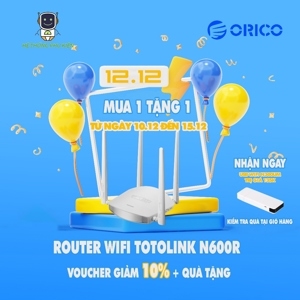 Bộ Phát Không Dây Totolink N600R 600Mbps 4 Ăng Ten