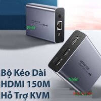 Bộ phát, Nhận, kéo dài tín hiệu HDMI USB qua cáp mạng 150m Cat5eCat6 Ugreen 70438, 60323 hàng chính hãng