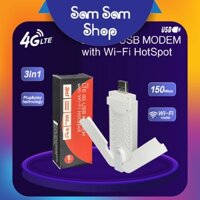 Bộ phát sóng wifi từ sim 4G USB, Dcom 4G phát wifi dùng nhiều nhà mạng, có 2 ăng ten tăng độ thu phát sóng