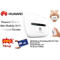 Bộ phát wifi 3G/4G Huawei E5330 Chính Hãng + KM: Sim mobifone 4G vào mạng miễn phí 1 năm