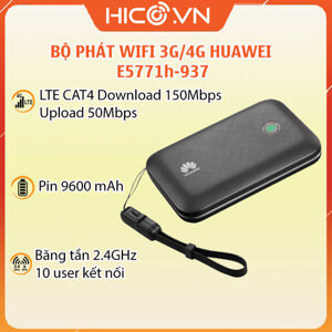 Bộ phát wifi 3G/4G LTE Huawei E5771h-937 kiêm pin sạc dự phòng 9600mAh