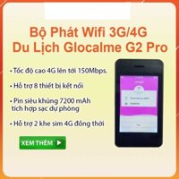 Bộ Phát Wifi 4G/ 5G G2 Pro kiêm sạc dự phòng Pin 7200 mAh 2 Sim, hỗ trợ 8 thiết bị, màn hình 3.5'' hỗ trợ 6 ngôn ngữ