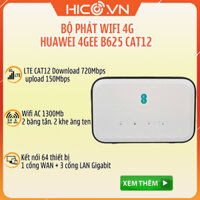 Bộ Phát Wifi 4G Huawei 4GEE B625 LTE CAT12 Tốc Độ 720Mbps, WiFi AC Băng Tần Kép 1200Mbps, Kết Nối 64 Thiết Bị Đồng Thời