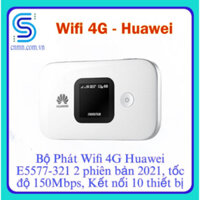 Bộ Phát Wifi 4G Huawei E5577-321 2 phiên bản 2021, tốc độ 150Mbps - hàng cao cấp