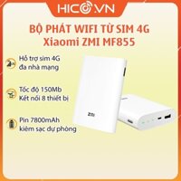 Bộ Phát WiFi 4G Kiêm Sạc Dự Phòng 7800mAh – Xiaomi ZMI MF855 – Download 150Mbps – Kết Nối 8 Thiết Bị Kết Nối