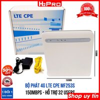 Bộ phát wifi 4G LTE CPE H2Pro 150Mbps hỗ trợ 32 USERS- có cổng LAN, bộ phát wifi 4g tốt nhất hiện nay