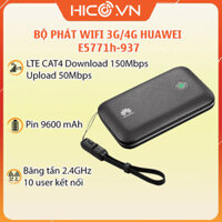 Bộ Phát Wifi 4G LTE Huawei E5771h 937, Tốc độ 150Mbps, Kiêm Pin Sạc Dự Phòng 9600mAh, Kết nối 10 Thiết Bị Cùng Lúc