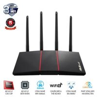 Bộ phát wifi 6 Asus RT-AX55 AX1800Mbps MU-MIMO OFDMA AiMesh màu đen (Chính hãng Asus Việt Nam)