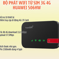 Bộ Phát Wifi Cầm Tay 3G 4G LTE CAT4 Huawei 506HW