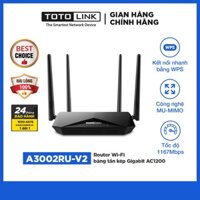 Bộ Phát Wifi Chuẩn AC TotoLink A3002RU-V2 1200Mbps