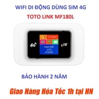 Bộ phát wifi di động 3G/4G LTE Toto Link MF180L tốc độ cao 150mps - Hàng Chính Hãng