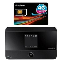 Bộ Phát Wifi Di Động 4G TP-Link M7350 300Mbps + Sim Vinaphone 2gb/ngày(Trọn Gói 12 Tháng Không Cần Nạp Tiền Duy Trì) - Hàng Chính Hãng