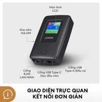 Bộ phát Wifi di động dùng SIM 4G LTE 150Mbps PROLiNK DL7203E (Có cổng RJ45)