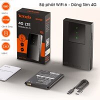 Bộ phát WiFi dùng sim 4G TENDA 4G180 Pin 2100mAh, Chuẩn Wifi 6 tốc độ cao 286Mhz - Sản phẩm mới