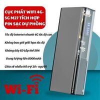 Bộ phát wifi M27- Phát Wifi Kèm Sạc Dự Phòng Dung Tích Lớn không dây cầm tay kết nối nhiều thiết bị