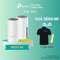 Bộ Phát Wifi Mesh TP-Link Deco E4 2-pack Băng Tần Kép MU-MIMO AC1200 - Hàng Chính Hãng
