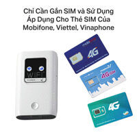 Bộ phát wifi nhỏ gọn pin cực trâu 6000mAh, Cục phát 4G thành sóng wifi kiêm sạc dự phòng tốc độ cao phù hợp nhiều sim 4G