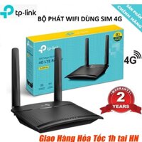 Bộ Phát WiFi Router 4G LTE TP-Link MR100 Có Cổng Lan - Hàng chính hãng