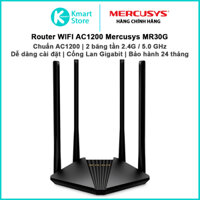 Bộ phát WIFI Router GIgabit AC1200 Mercusys MR30G | Cổng Gigabit | Phủ sóng rộng | Dễ cài đặt | Bảo hành 2 năm