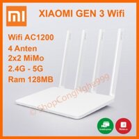 Bộ phát wifi router wifi Xiaomi Gen 3 Tiếng Việt  chuẩn AC1200 gigabit 4 anten