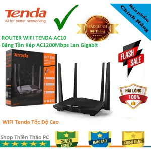Bộ phát Wifi Tenda AC10 AC1200 LAN Gigabit