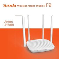 Bộ Phát Wifi TENDA F9 - 4 Anten - 300M - Phát Sóng Xuyên Tường- Chính Hãng Bảo H2nh 24 Tháng