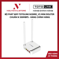 Bộ phát Wifi Totolink N200RE_V5 Mini Router  Chuẩn N 300Mbps - Hàng Chính Hãng