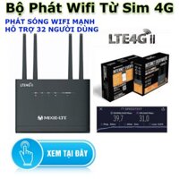 Bộ Phát WIFI Từ Sim 3G4G MIXIE LTE - 4 Cổng LAN - 4 Anten WIFI 300MBPS, 4 Cổng LAN Hỗ Trợ Lên Đến 32 Thiết Bị
