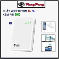 Bộ phát wifi từ sim 4g TP10000, Cục phát wifi di động kiêm pin sạc dự phòng sử dụng mọi loại sim