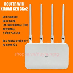 Bộ phát WiFi Xiaomi Mi Router WiFi 3 AC1200 4 Râu