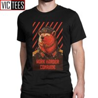 Bỏ phiếu Gấu Liên Xô Gấu Nga Meme Liên Xô Áo Nam CottonT-Áo thun Cộng sản Ussr Đồng chí Tee Tay Ngắn Áo