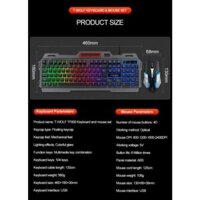Bộ Phím Chuột T-Wolf TF600, USB, 2400 dpi, 104 Gaming