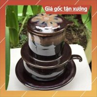 Bộ phin pha cafe gốm sứ Bát Tràng có phần lọc