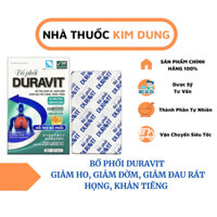 Bổ phổi Duravit chứa Đông trùng Hạ thảo, Thymomodulin, Betaglucan giúp tăng đề kháng, bổ phế, giảm ho, giảm đờm – H50v