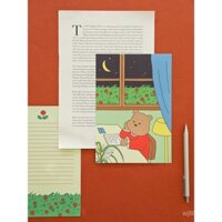 Bộ phong bì giấy viết tay dễ thương Hàn Quốc, thiệp sinh nhật cao cấp, phim hoạt hình, thư tỏ tình, thiệp chúc mừng