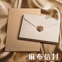 Bộ phong bì vải bố dày, phong bì thư tình vintage, giấy viết thư, cảm xúc cao cấp, thư viết tay, thiệp chúc cặp đôi lãng mạn