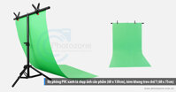 Bộ phông PVC xanh lá chụp ảnh sản phẩm (60 x 130cm), kèm khung treo chữ T (68 x 75cm)