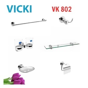 Bộ phụ kiện 6 món inox 304 Vicki VK802