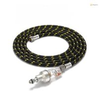 Bộ phụ kiện Airbrush chuyên nghiệp Ống thông gió bện Nylon 1,8m / 5,9ft (với phụ kiện kích thước 1 / 8 "ở cả hai đầu) và giao diện 1 / 8" Bộ tách nước dầu