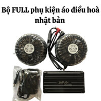 Bộ phụ kiện áo điều hòa gắn qoạt làm mát Nhật Bản,phụ kiện thay thế gồm [Pin + quạt + sạc + dây nối,không có áo ]