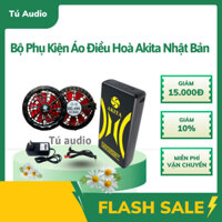 Bộ Phụ Kiện Áo Điều Hòa Japan Gồm pin 94.000mAh 18V + 2 Quạt Gió 9 Cánh + Sạc Full Box, Hoạt Động 8 - 12h, Bền bỉ